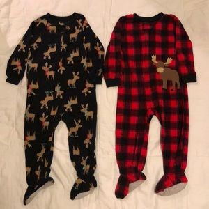 Toddler boy 2 piece footie pajamas